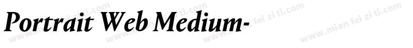 Portrait Web Medium字体转换